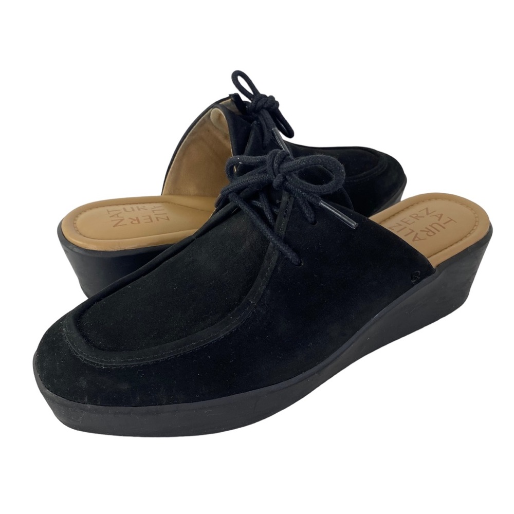 Naturalizer Taline Mules Women's Shoes Size 7.5 Clog Shoe Black Suede Leather
